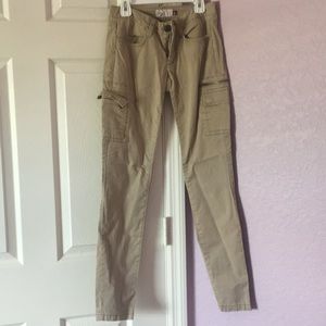 Khaki Cargo Slim pants